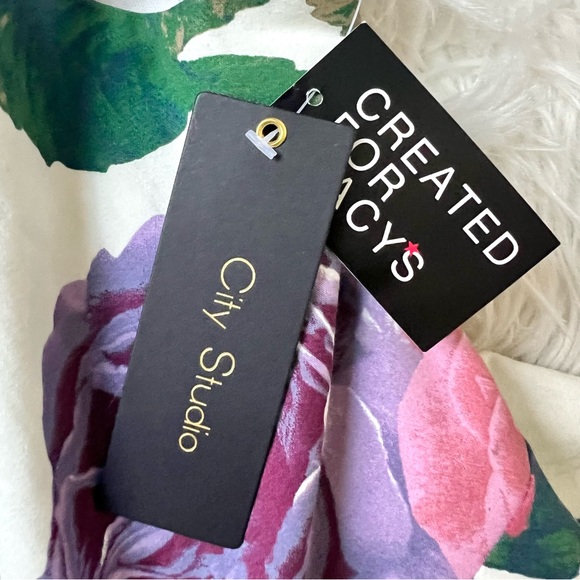 NWT City Studio 2X Spring Floral Dress - Picture 5 of 7